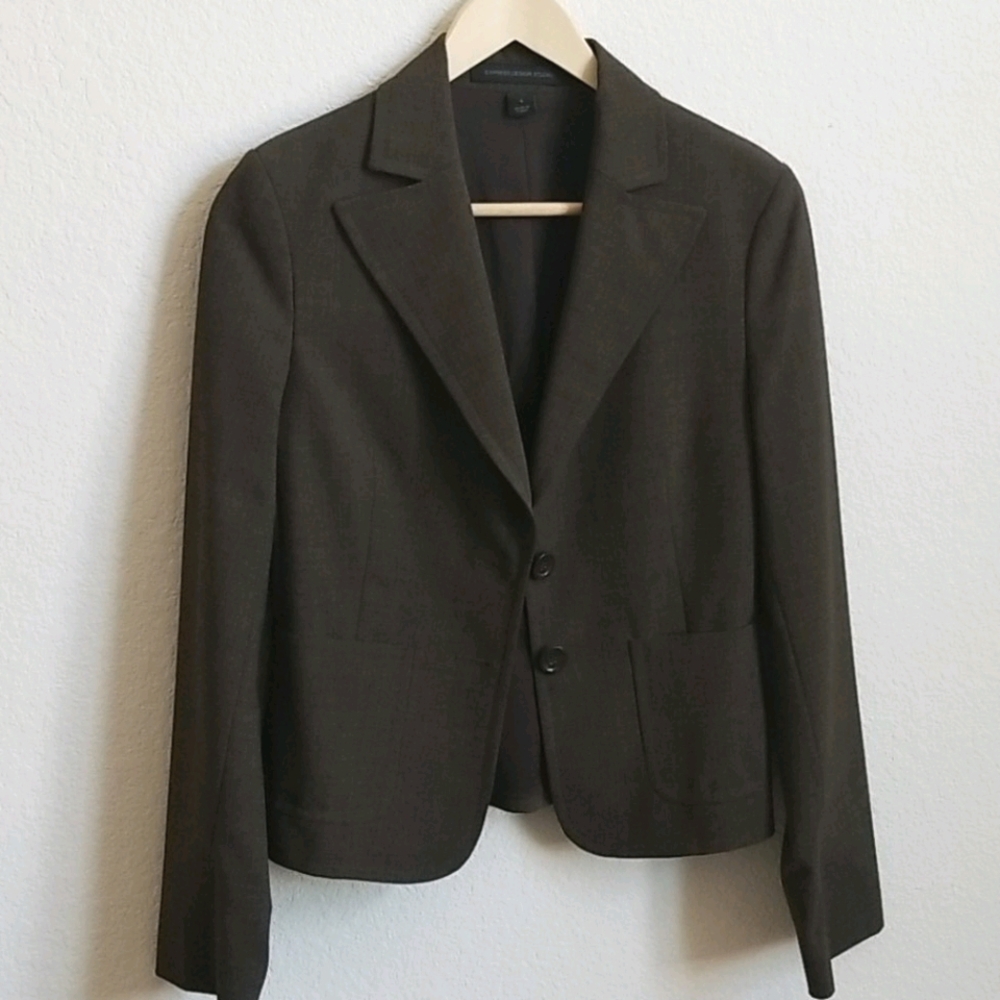 Express Brown Suit Jacket - image 1